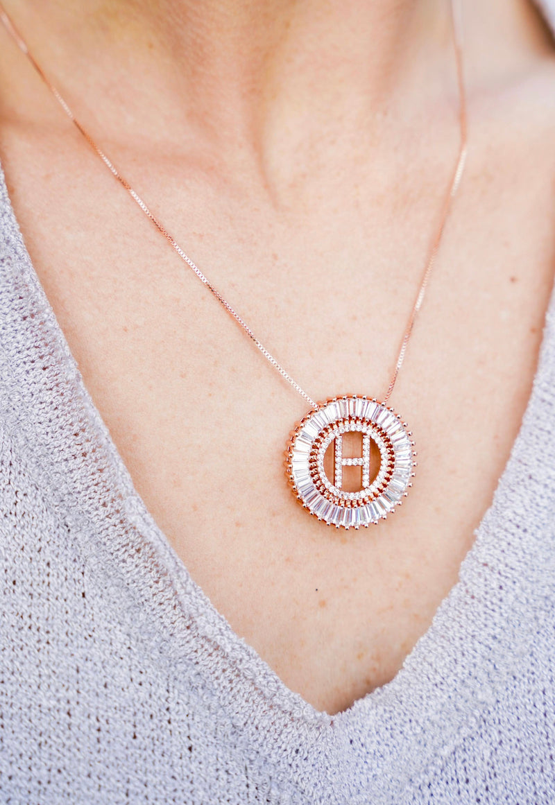 Circle Initial Necklace