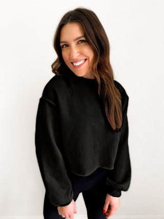 Izzy Inside - Out Cropped Sweatshirt - Girl Code Couture