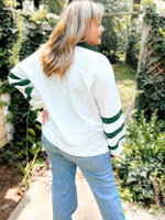 Jordan Jacquard & Striped Pullover - Girl Code Couture