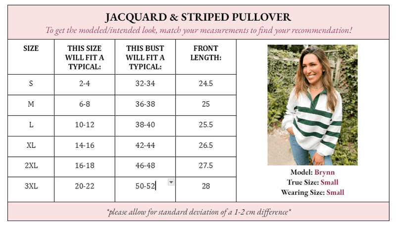 Jordan Jacquard & Striped Pullover - Girl Code Couture