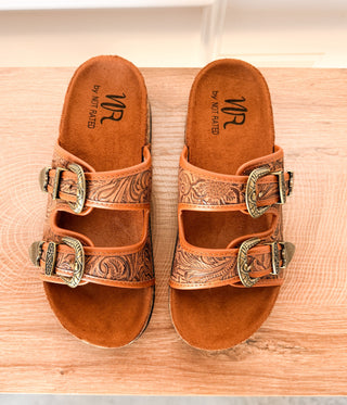 Morgana Western Sandal in Tan