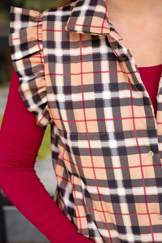 Nora Plaid Puffer Vest