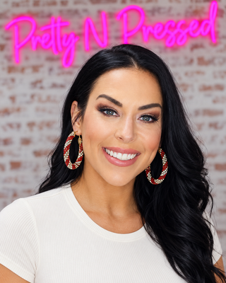Natalie modeling Crystallized Hoops at Pretty N Pressed Boutique