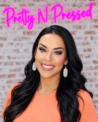 Natalie wearing Druzy Silver Gold Earrings at Pretty N Pressed Boutique