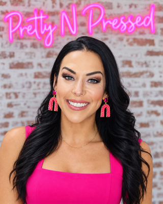 Natalie wearing Jordan Pink Detail Earring at Pretty N Pressed Boutique