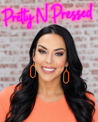 Natalie wearing Locked In Earrings at Pretty N Pressed Boutique