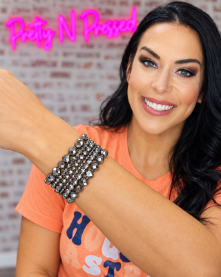 Natalie wearing Stacked Up PP Bracelet Stacks at Pretty N Pressed Boutique