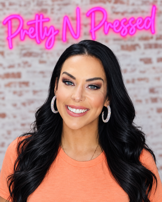 Natalie wearing Top Shine Hoops at Pretty N Pressed Boutique