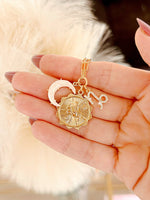 PRE - ORDER 3 Charm Zodiac & Moon Cubic Zirconia Pendant Necklace - Girl Code Couture