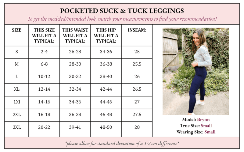 PRE - ORDER Palmer Pocketed Suck & Tuck Leggings - 5/27 - Girl Code Couture