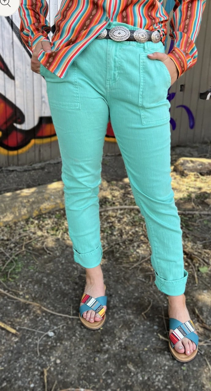 Viviana Mint Jeans