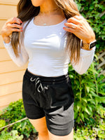 Tia Two Tone Waffle Shorts - Girl Code Couture