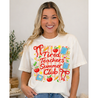Tired Teachers Summer Club Graphic Tee