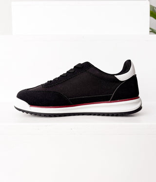 Tokyo Dual Stripe Sneakers in Black