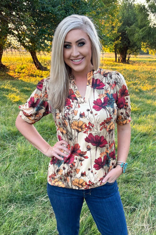 Vintage Wildflowers Top
