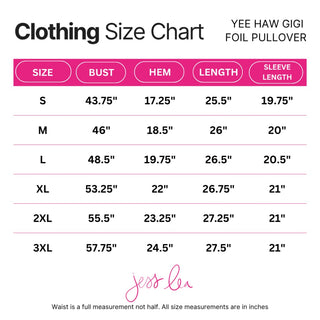 Yee Haw GiGi Foil Pullover