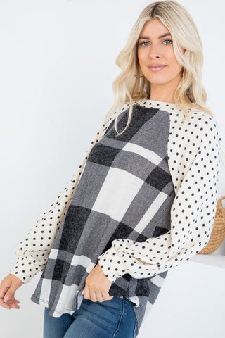 Mire Plaid Top