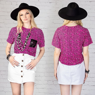 Lala Leopard Pocket Top