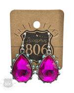 Rhinestone teardrop earring 806-E417
