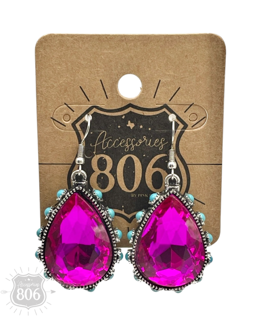Rhinestone teardrop earring 806-E417
