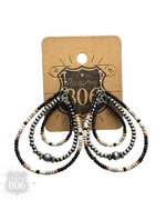 Beaded teardrop earring 806-E426