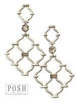 Moroccan window and rhinestone earring 9PE296