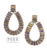 Rhinestone teardrop earring 9PE410
