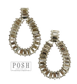 Rhinestone teardrop earring 9PE410