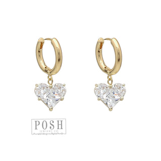 Heart hoop earring 9PE463