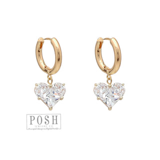 Heart hoop earring 9PE463
