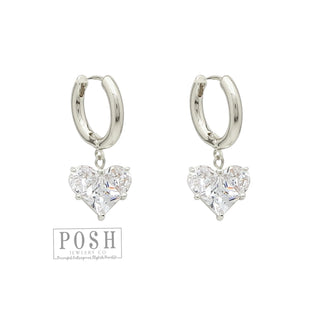 Heart hoop earring 9PE463