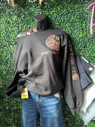 Sweatshirt Leopard Detail