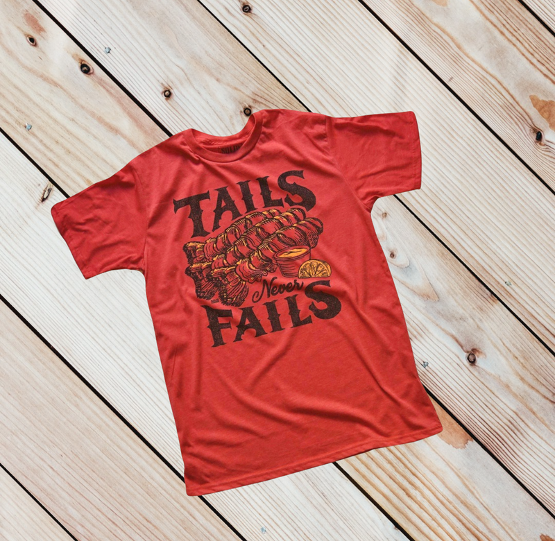 Mens Tails Never Fails Vintage Soft Tee