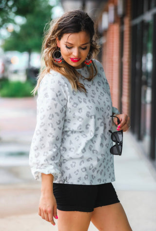 Leopard & Lattes Waffle Top