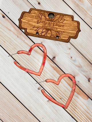 Sweetheart Acrylic Hoops Heart