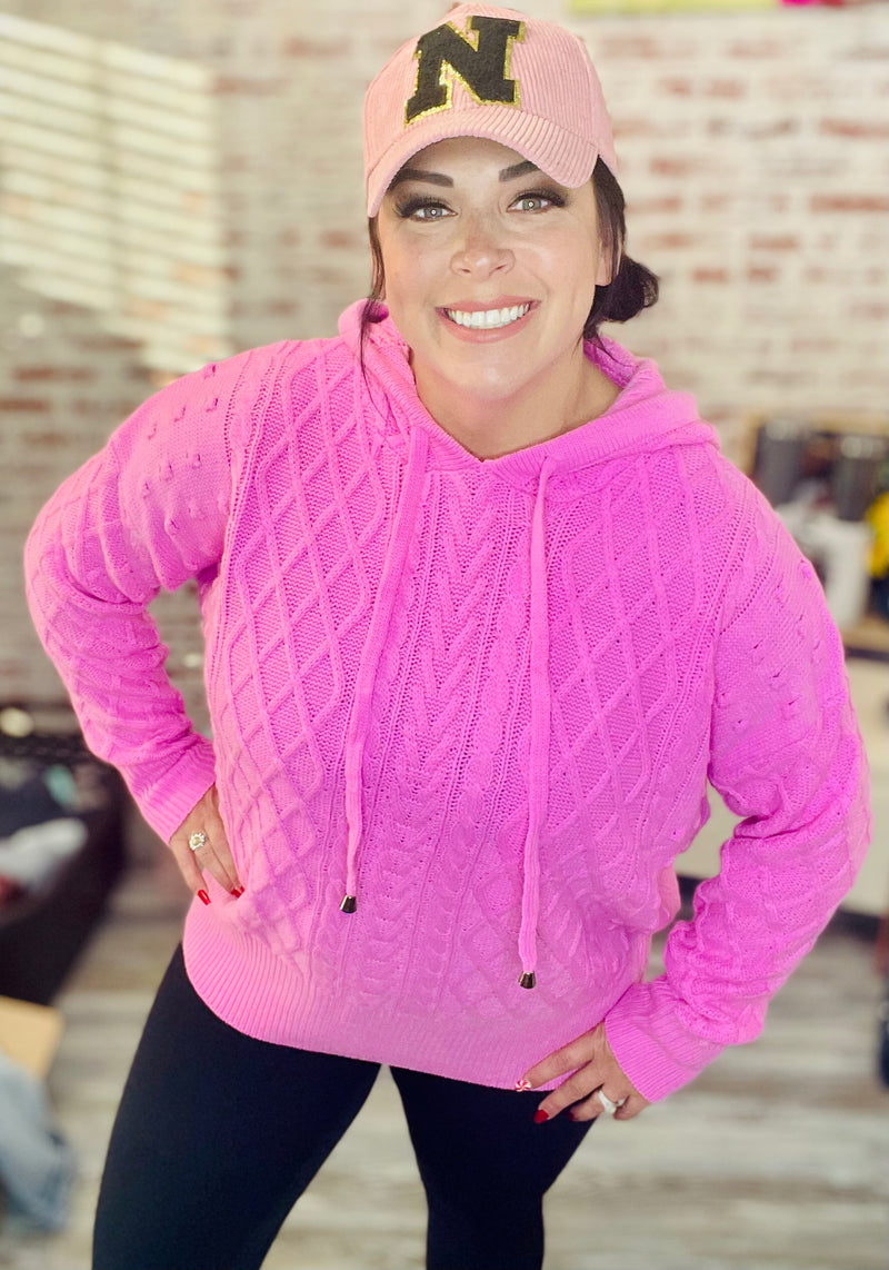Cross my Heart Pink Sweater Hoodie