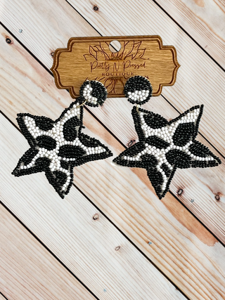 Cow Star Earring