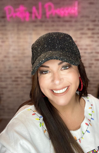 Black Friday Black Confetti Hat