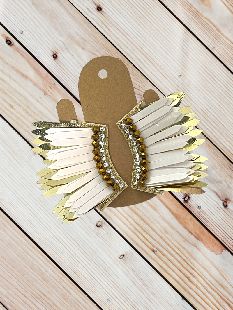 White & Gold Small Wings