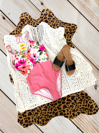 Kate Floral Button Back One Piece