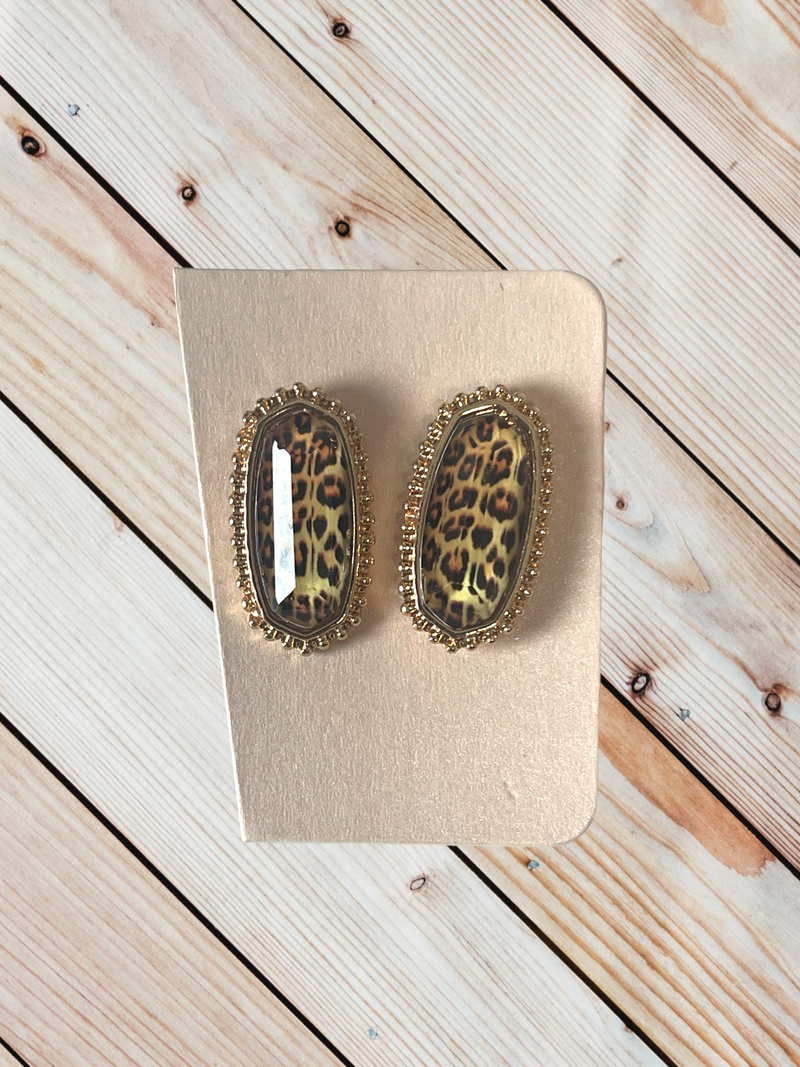 Oval Druzy Studs