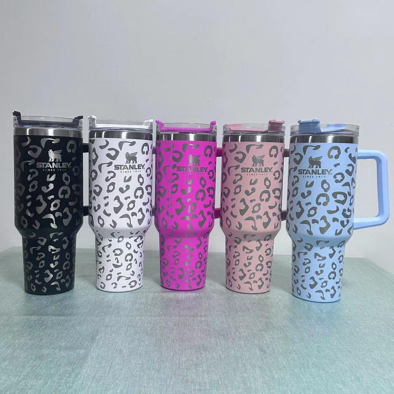 Leopard Etch Cup 40 Oz