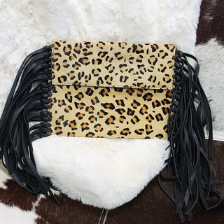 Clancey Leopard Clutch