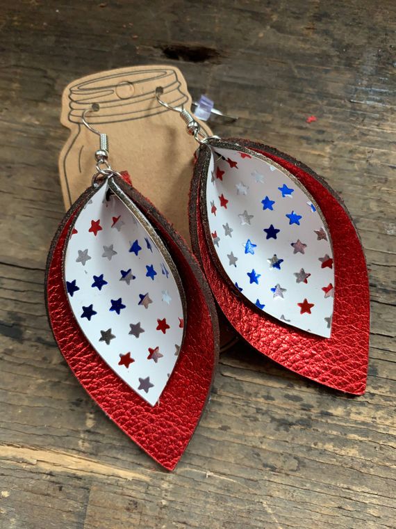 Red, White, and Geourgous Earrings